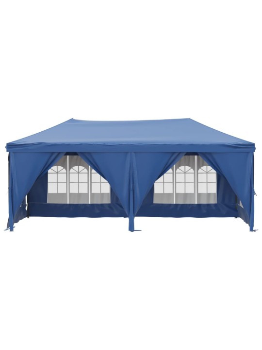 Skládací party stan s bočními stěnami modrý 3 x 6 m