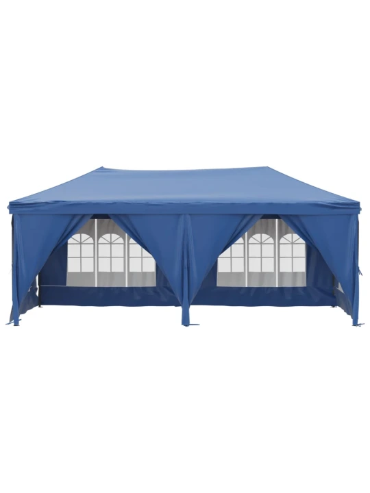 Skládací party stan s bočními stěnami modrý 3 x 6 m