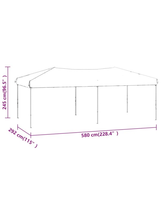 Skládací party stan s bočními stěnami modrý 3 x 6 m