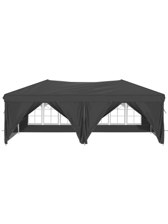 Skládací party stan s bočními stěnami antracitový 3 x 6 m