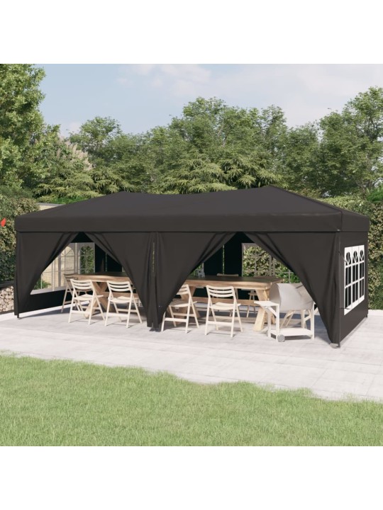 Skládací party stan s bočními stěnami antracitový 3 x 6 m