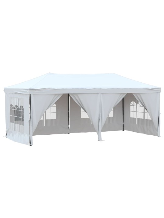 Skládací party stan s bočními stěnami bílý 3 x 6 m