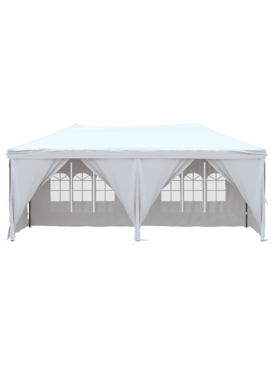 Skládací party stan s bočními stěnami bílý 3 x 6 m
