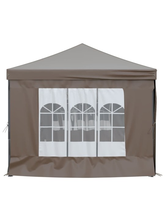Skládací party stan s bočními stěnami taupe 3 x 6 m