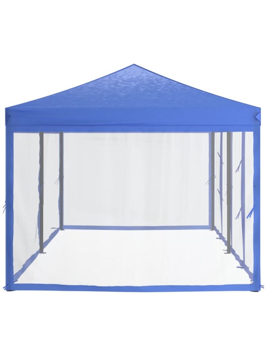 Skládací party stan s bočními stěnami modrý 3 x 6 m