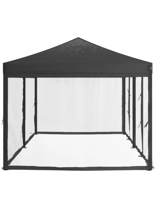 Skládací party stan s bočními stěnami antracitový 3 x 6 m