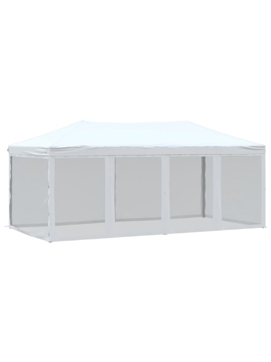 Skládací party stan s bočními stěnami bílý 3 x 6 m