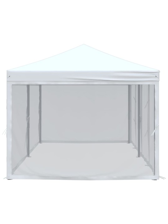 Skládací party stan s bočními stěnami bílý 3 x 6 m
