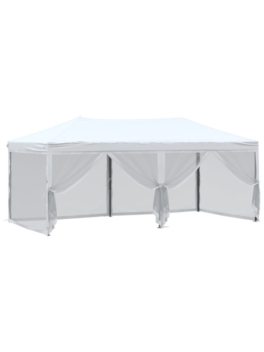 Skládací party stan s bočními stěnami bílý 3 x 6 m