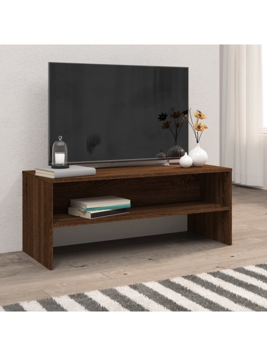 TV skříňka hnědý dub 100 x 40 x 40 cm kompozitní dřevo