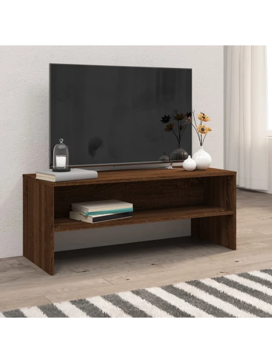 TV skříňka hnědý dub 100 x 40 x 40 cm kompozitní dřevo