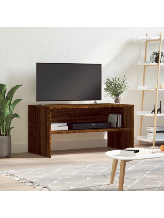 TV stolek hnědý dub 80 x 40 x 40 cm kompozitní dřevo