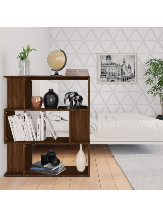Knihovna/dělicí stěna hnědý dub 80x24x96 cm kompozitní dřevo