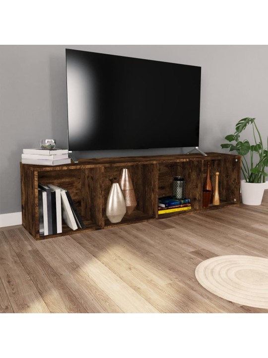 Knihovna / TV skříňka kouřový dub 36x30x143 cm kompozitní dřevo