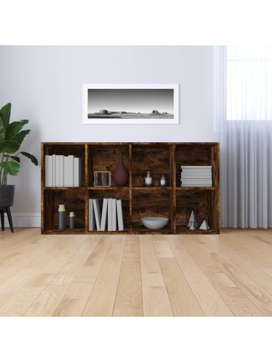 Knihovna/příborník kouřový dub 66x30x130 cm kompozitní dřevo