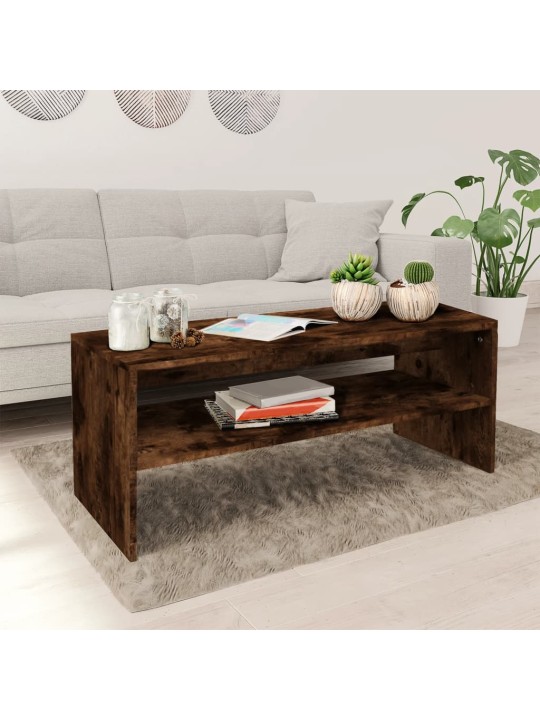 Konferenční stolek kouřový dub 100x50x40 cm kompozitní dřevo