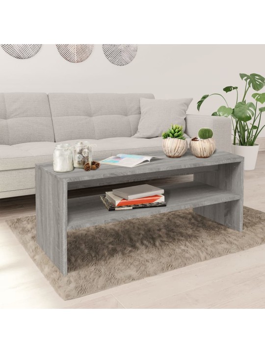 Konferenční stolek šedý sonoma 100x40x40 cm kompozitní dřevo