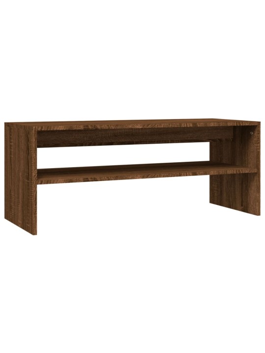 Konferenční stolek hnědý dub 100 x 40 x 40 cm kompozitní dřevo