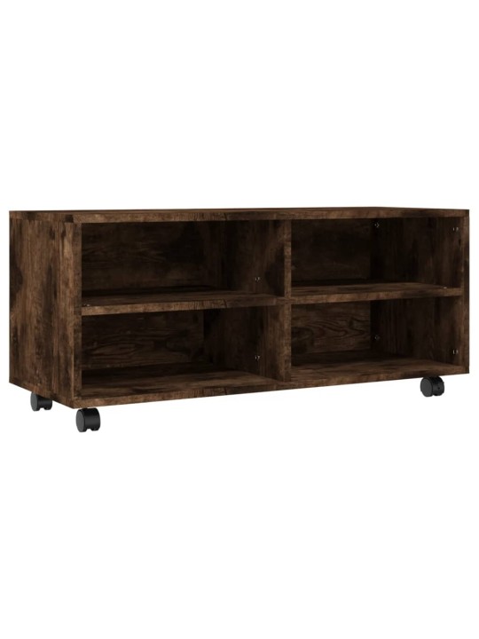 TV skříňka na kolečkách kouřový dub 90x35x35cm kompozitní dřevo