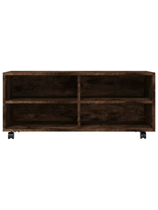 TV skříňka na kolečkách kouřový dub 90x35x35cm kompozitní dřevo