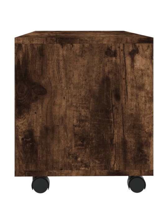 TV skříňka na kolečkách kouřový dub 90x35x35cm kompozitní dřevo