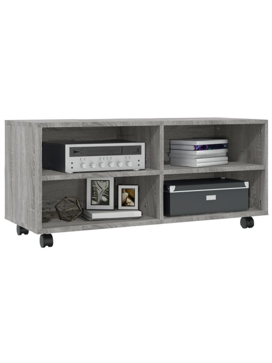 Tv skříňka na kolečkách šedá sonoma 90x35x35cm kompozitní dřevo