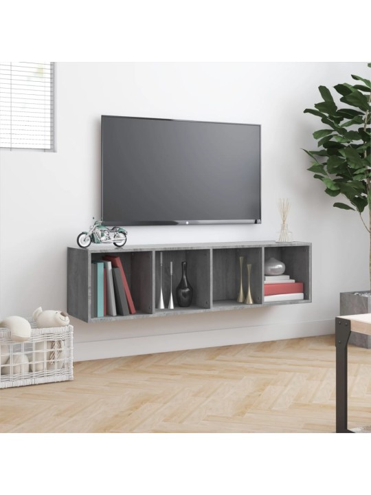 Knihovna / TV skříňka šedá sonoma 143x30x36 cm kompozitní dřevo