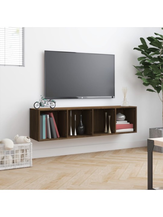 Knihovna / TV skříňka hnědý dub 143x30x36 cm kompozitní dřevo