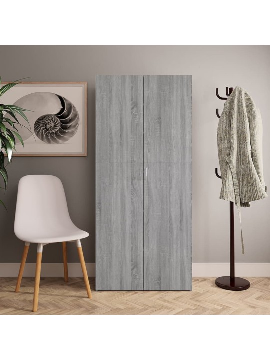 Botník šedý sonoma 80 x 35,5 x 180 cm kompozitní dřevo