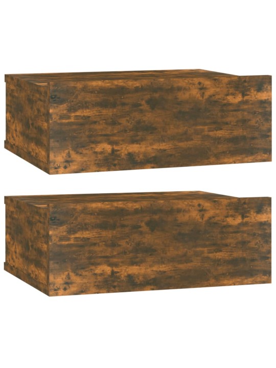 Plovoucí noční stolky 2 ks kouřový dub 40 x 30 x 15 cm kompozit