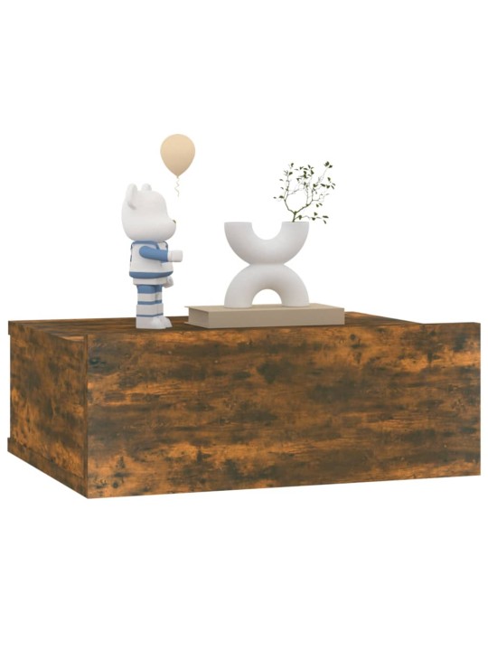 Plovoucí noční stolky 2 ks kouřový dub 40 x 30 x 15 cm kompozit