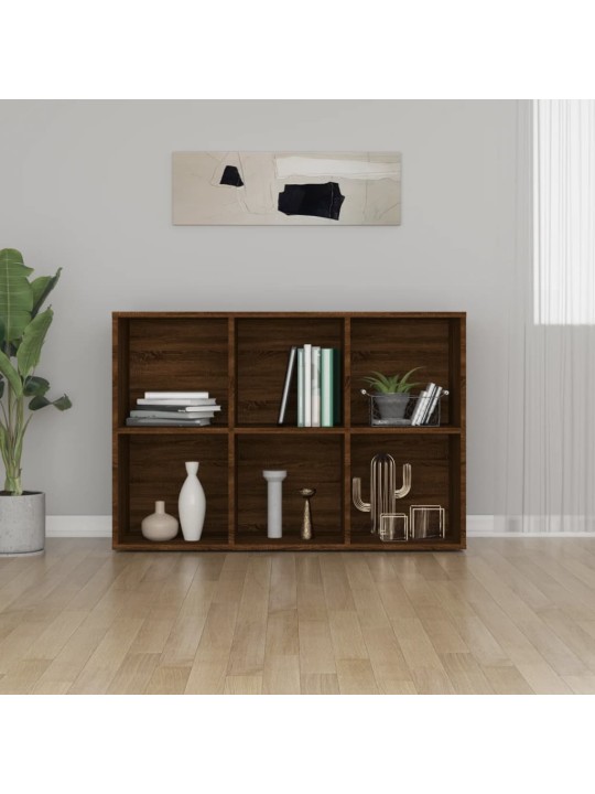 Knihovna/příborník hnědý dub 66 x 30 x 98 cm kompozitní dřevo