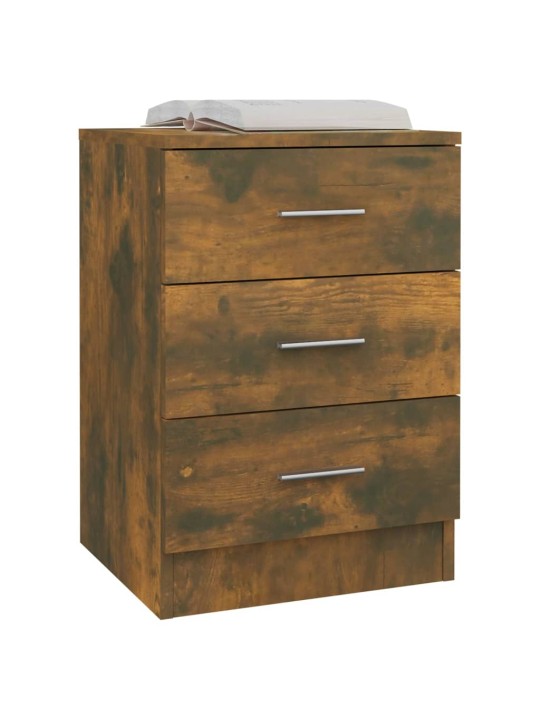 Noční stolky 2 ks kouřový dub 38 x 35 x 56 cm kompozitní dřevo