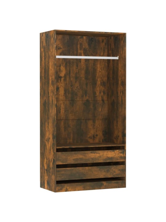 Šatní skříň kouřový dub 100 x 50 x 200 cm kompozitní dřevo
