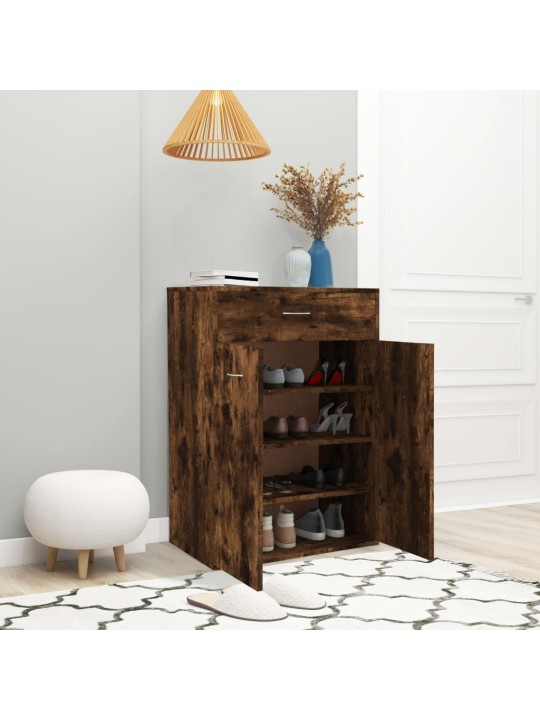 Botník kouřový dub 60 x 35 x 84 cm kompozitní dřevo
