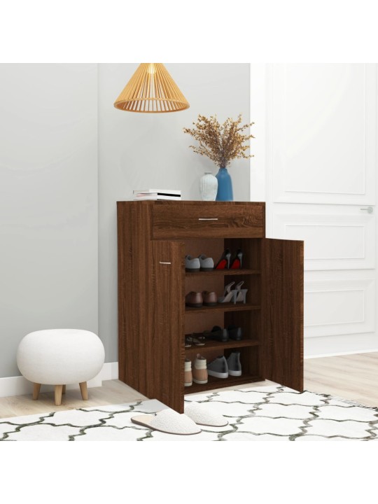 Botník hnědý dub 60 x 35 x 84 cm kompozitní dřevo