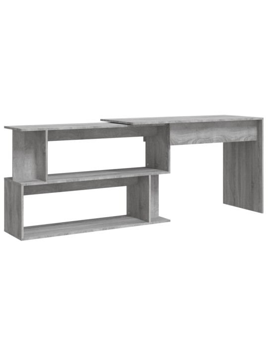 Rohový psací stůl šedý sonoma 200 x 50 x 76 cm kompozitní dřevo