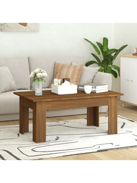 Konferenční stolek hnědý dub 100x60x42 cm kompozitní dřevo