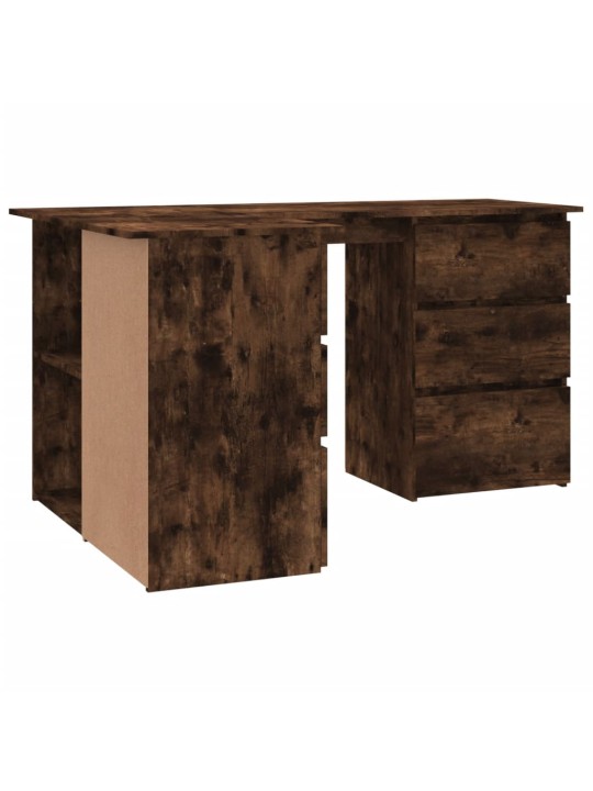 Rohový psací stůl kouřový dub 145x100x76 cm kompozitní dřevo