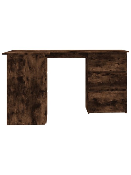 Rohový psací stůl kouřový dub 145x100x76 cm kompozitní dřevo