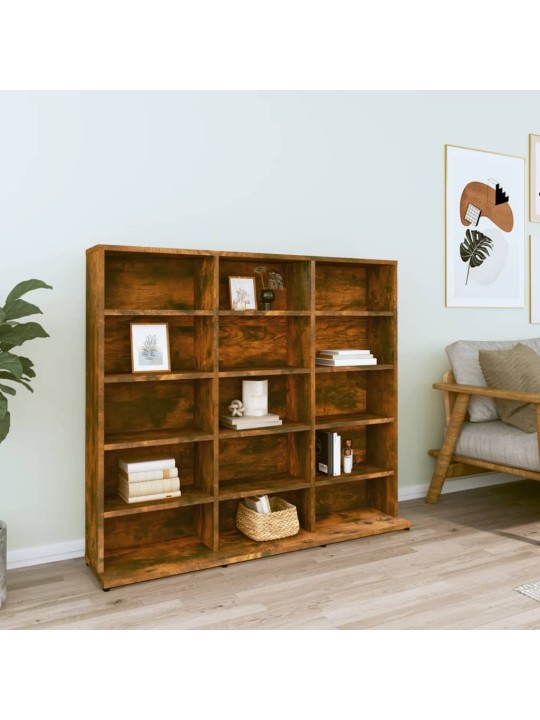 Skříňka na CD kouřový dub 100 x 23 x 89,5 cm kompozitní dřevo