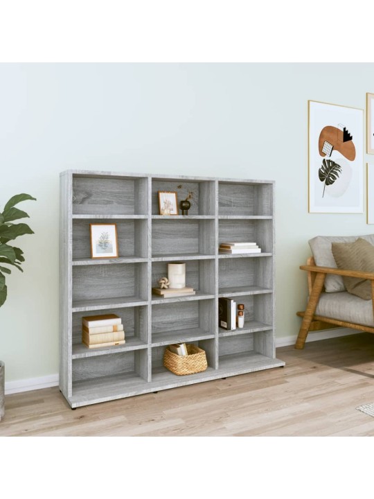 Skříňka na CD šedá sonoma 100 x 23 x 89,5 cm kompozitní dřevo