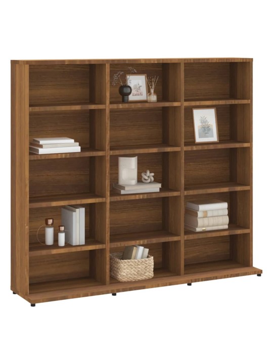 Skříňka na CD hnědý dub 100 x 23 x 89,5 cm kompozitní dřevo