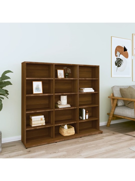 Skříňka na CD hnědý dub 100 x 23 x 89,5 cm kompozitní dřevo