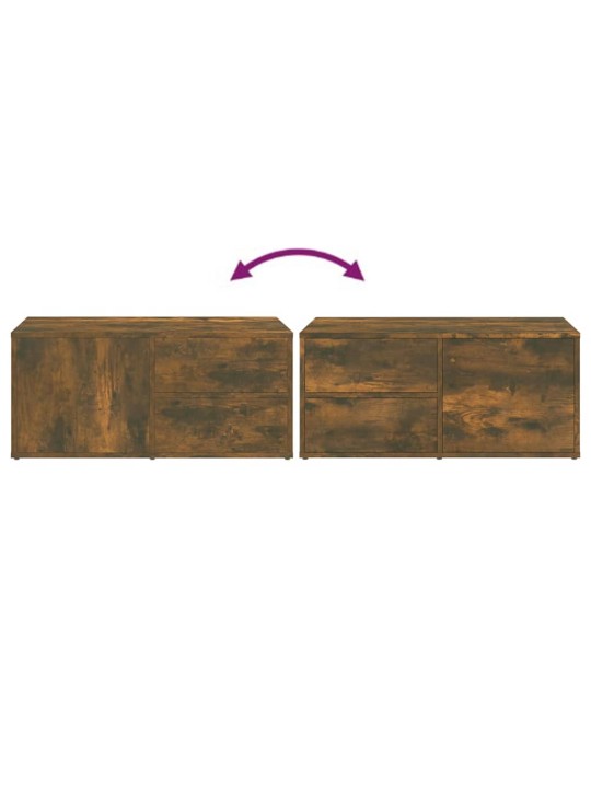 TV skříňka kouřový dub 80 x 34 x 36 cm kompozitní dřevo