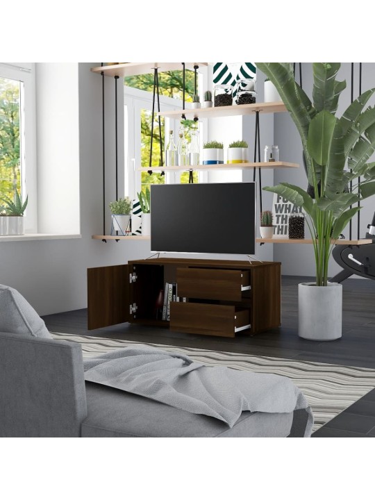 TV skříňka hnědý dub 80 x 34 x 36 cm kompozitní dřevo