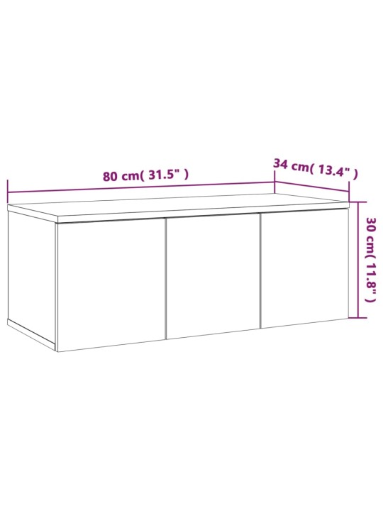 TV skříňka šedá sonoma 80x34x30 cm kompozitní dřevo