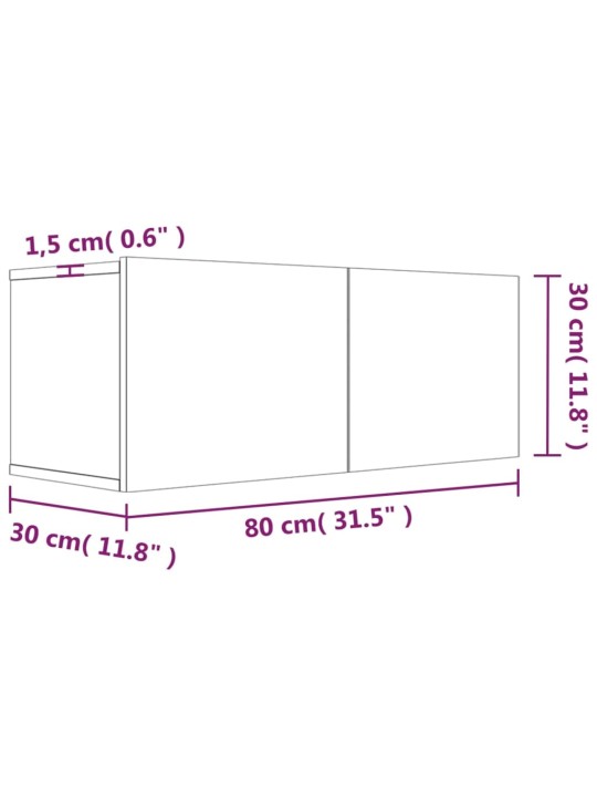 TV skříňka šedá sonoma 80 x 30 x 30 cm kompozitní dřevo