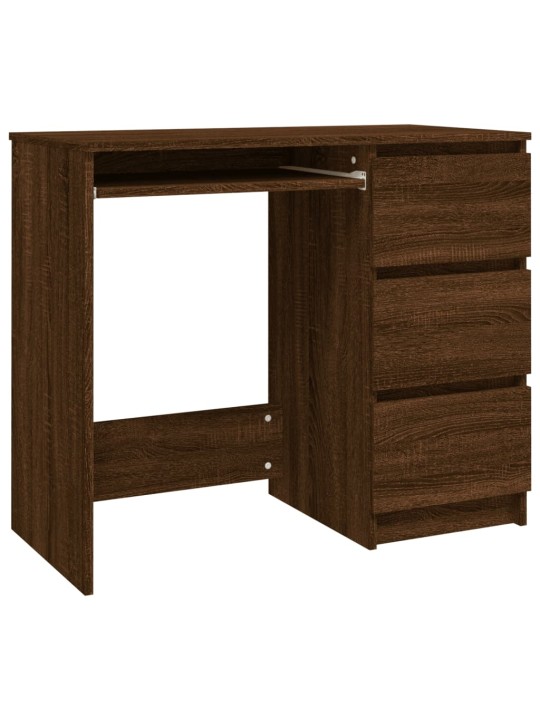Psací stůl hnědý dub 90 x 45 x 76 cm kompozitní dřevo