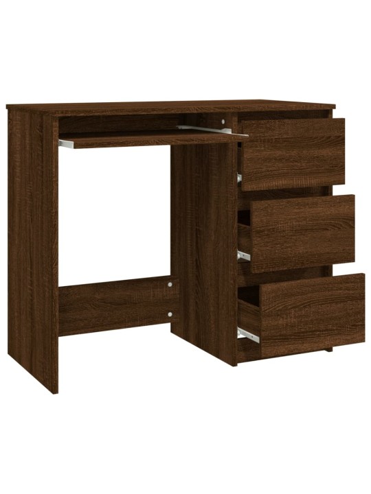 Psací stůl hnědý dub 90 x 45 x 76 cm kompozitní dřevo